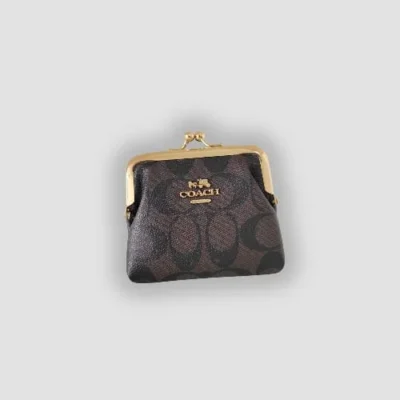 monedero cafe con broche