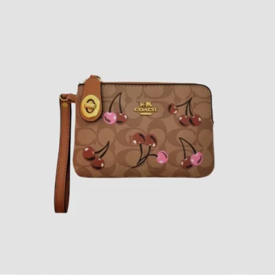 cartera muñequera cafe